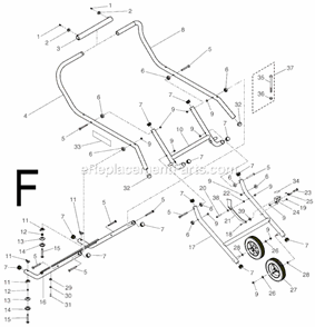 Page F Diagram and Parts List for TS2410LS  Ridgid Table Saw