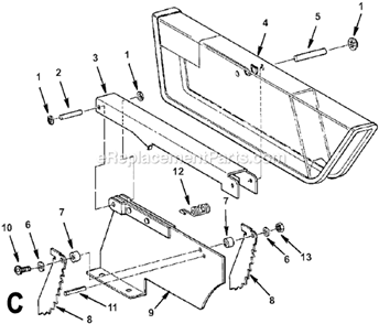 Page C Diagram and Parts List for TS36120  Ridgid Table Saw