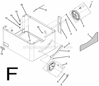 Page F Diagram and Parts List for TS3660  Ridgid Table Saw