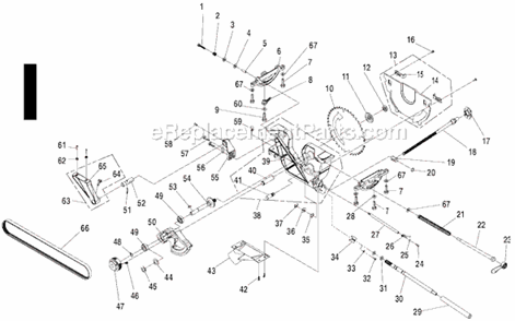 Page I Diagram and Parts List for TS3660  Ridgid Table Saw