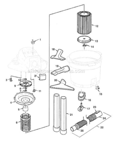 Page A Diagram and Parts List for WD12460  Ridgid Utility Vacuum
