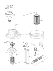 Page A Diagram and Parts List for WD16360  Ridgid Utility Vacuum