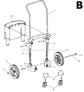 Page B Diagram and Parts List for WD1700  Ridgid Utility Vacuum