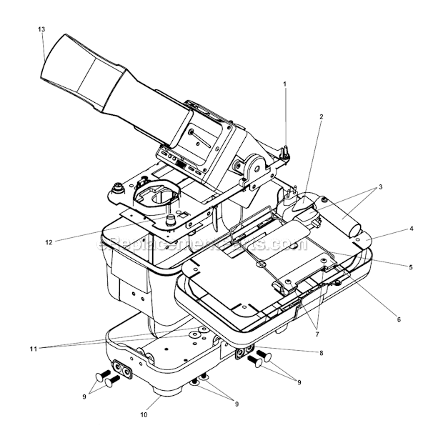 Toolbox Monitor 2 Diagram and Parts List for SEESNAKE  Ridgid Drain Cleaner
