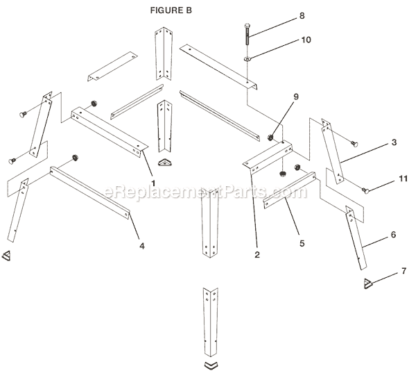 Page B Diagram and Parts List for TP1300  Ridgid Planer Jointer