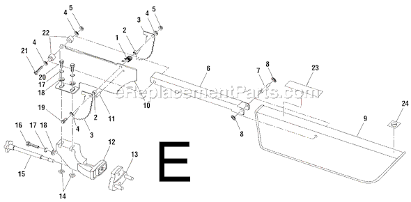 Page E Diagram and Parts List for TS2400LS  Ridgid Table Saw