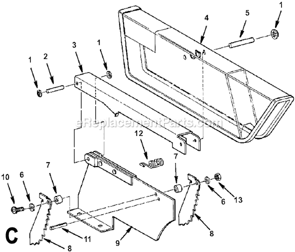 Page C Diagram and Parts List for TS36120  Ridgid Table Saw