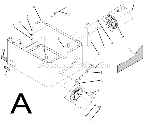 Page A Diagram and Parts List for TS3650  Ridgid Table Saw