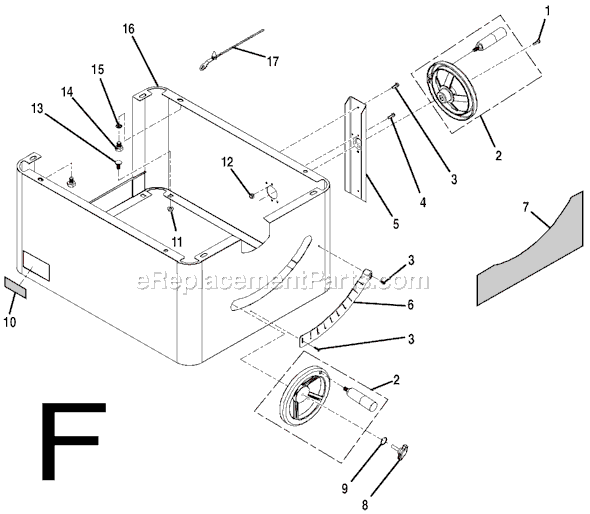 Page F Diagram and Parts List for TS3660  Ridgid Table Saw