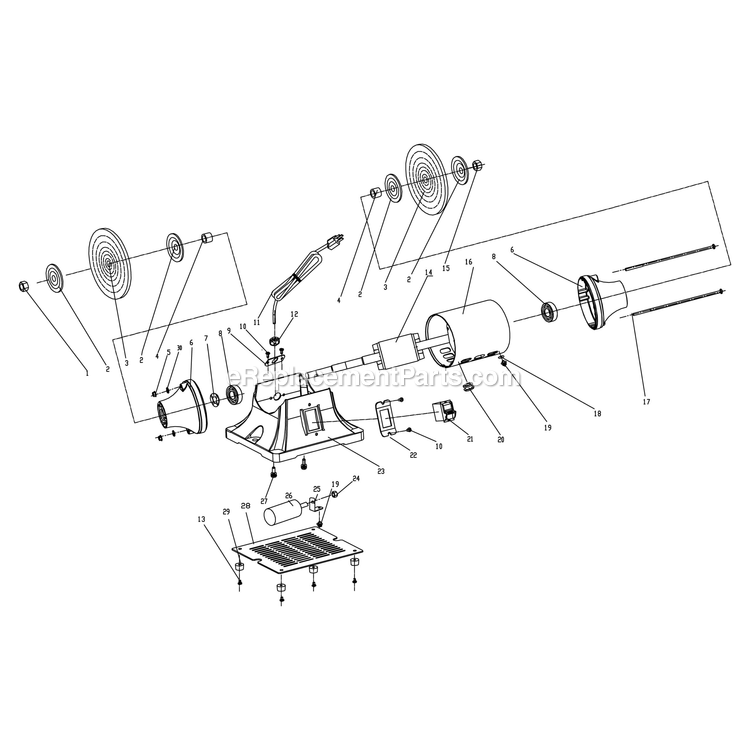 Page A Diagram and Parts List for 81-600  Rikon Sander Polisher