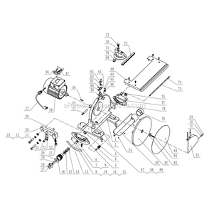 Page A Diagram and Parts List for 51-200  Rikon Sander Grinder
