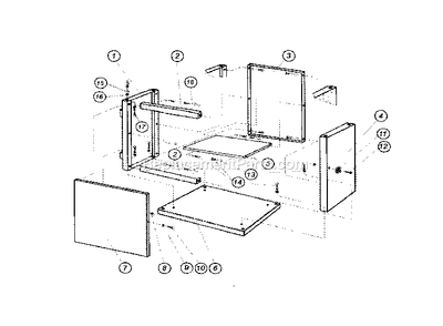 Stand Diagram and Parts List for 10-325  Rikon Band Saw