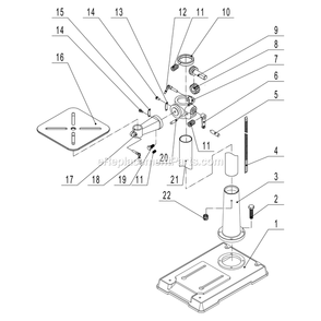 Part Location Diagram of P30-217-18D Rikon Depth adjust spring