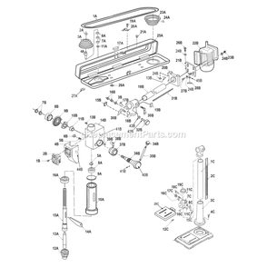 Part Location Diagram of P30-140-6A Rikon Bearing Ball   (USE P1-BRG80203GB278)