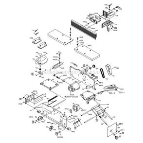 Page A Diagram and Parts List for 20-600H  Rikon Planer Jointer