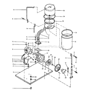 Part Location Diagram of P60-200-13 Rikon Upper Bag Support H-4-8-1