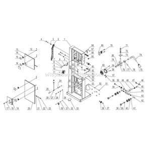 Frame Assembly Diagram and Parts List for 10-342  Rikon Band Saw