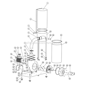 Page A Diagram and Parts List for 60-150  Rikon Dust Collector