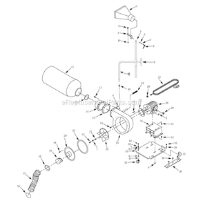 Page A Diagram and Parts List for 60-105  Rikon Dust Collector