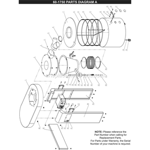 Page A Diagram and Parts List for 60-1750  Rikon Dust Collector