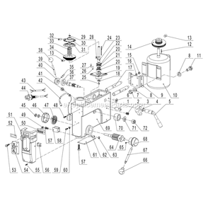 Head, Motor And Controls Diagram and Parts List for 30-217  Rikon Drill Press