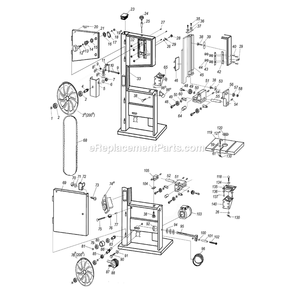 Page A Diagram and Parts List for RK14CS  Rikon Band Saw