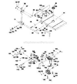 Table Diagram and Parts List for 10-325  Rikon Band Saw