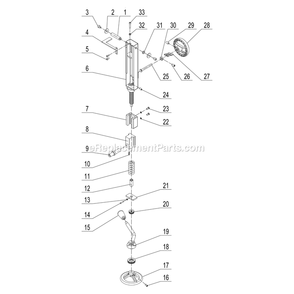 Blade Tension And Tracking Diagram and Parts List for 10-353  Rikon Band Saw