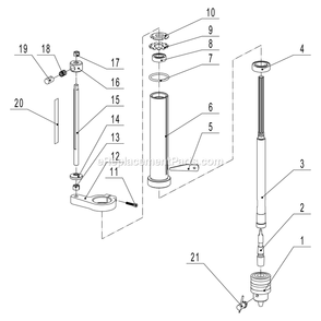 Part Location Diagram of P30-217-1C Rikon Poly-v-belt I-3-5-2