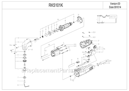 Page A Diagram and Parts List for RK5101K  Rockwell Multi-Tool