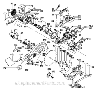 Page B Diagram and Parts List for RK7122L  Rockwell Miter Saw