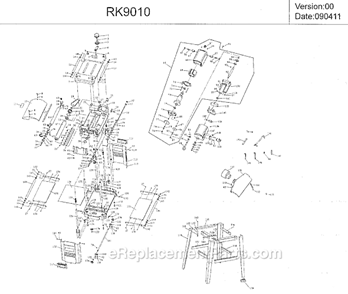 Page A Diagram and Parts List for RK9010  Rockwell Planer Jointer