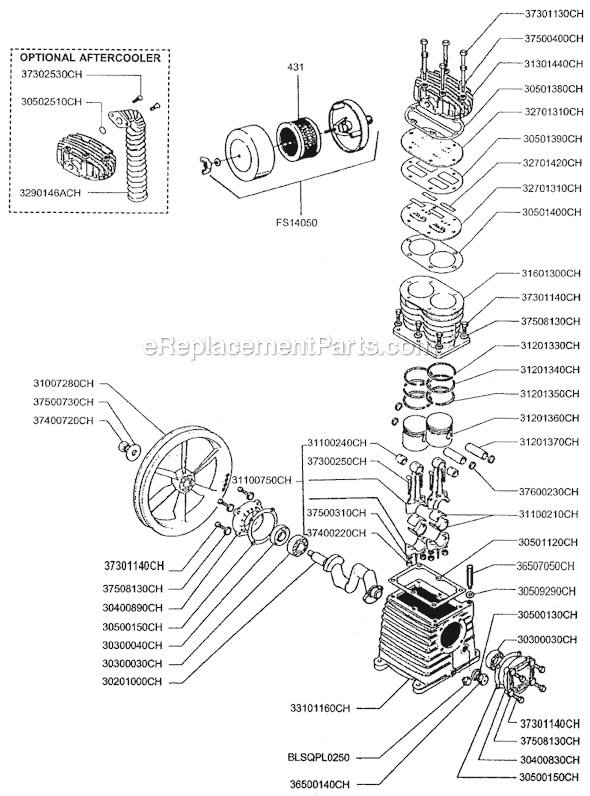 Page B Diagram and Parts List for 3095K18  Rolair Compressor