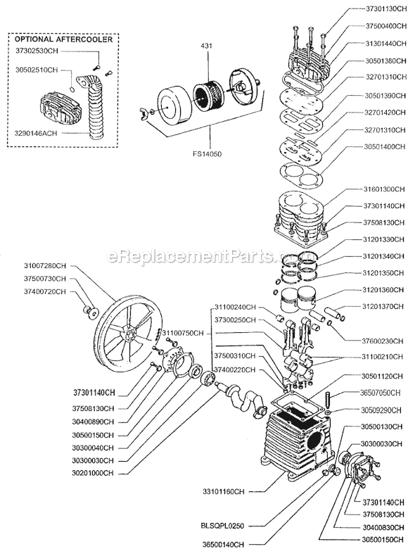 Page B Diagram and Parts List for 6590HK18/20  Rolair Compressor