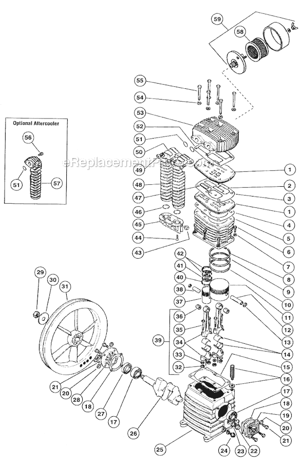 Page B Diagram and Parts List for 8422HK30  Rolair Compressor