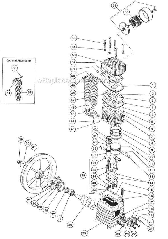 Page B Diagram and Parts List for 8230HK30  Rolair Compressor
