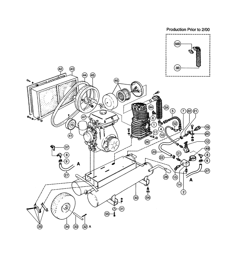 Page 1 Diagram and Parts List for 1040K18  Rolair Compressor