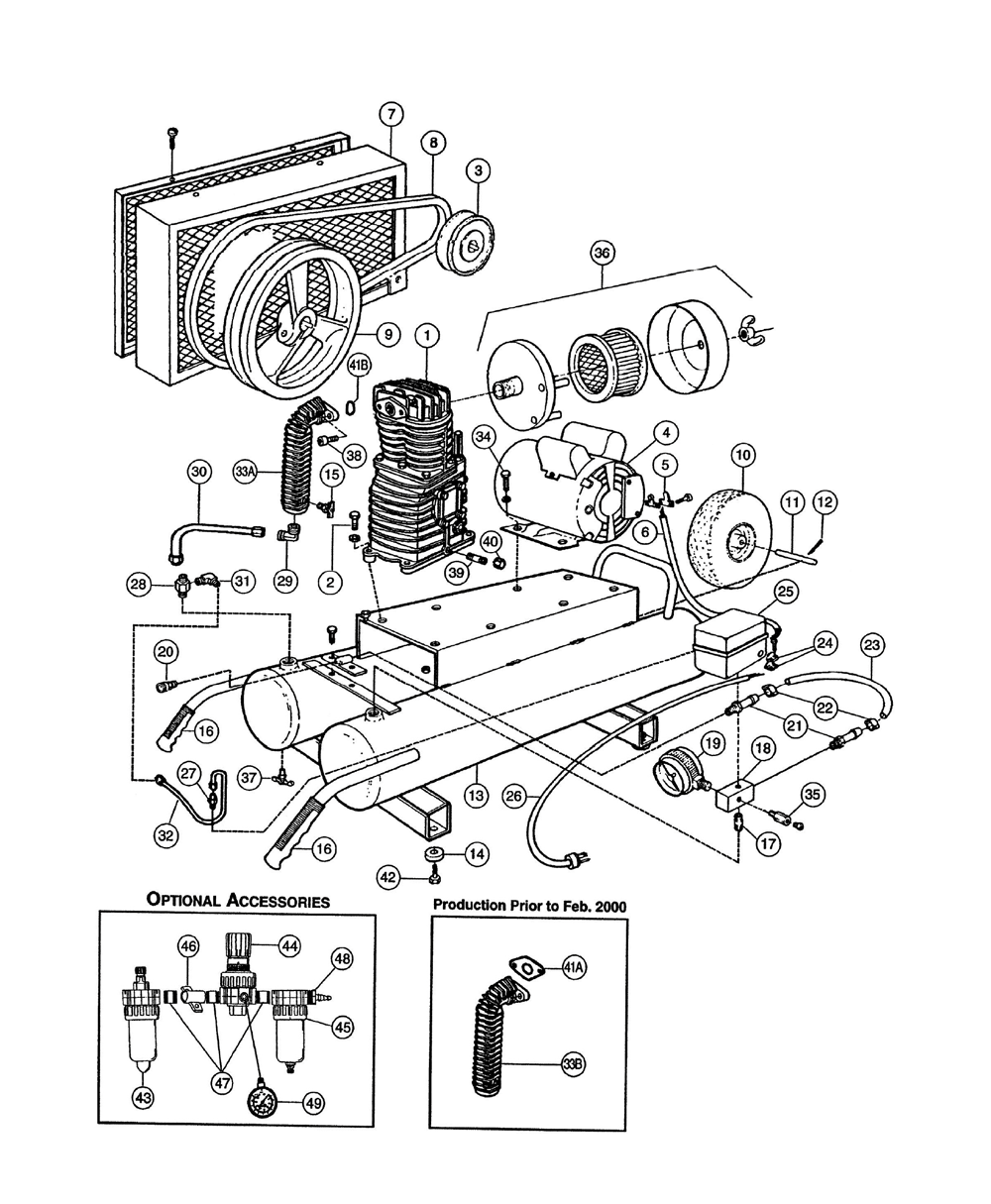 Page 1 Diagram and Parts List for 6715K17  Rolair Compressor