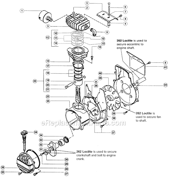 Page B Diagram and Parts List for GD4000PV5H  Rolair Compressor