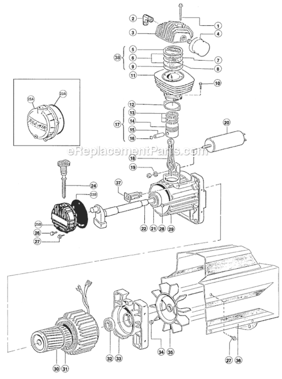 Page A Diagram and Parts List for PMP11MK200FI  Rolair Compressor
