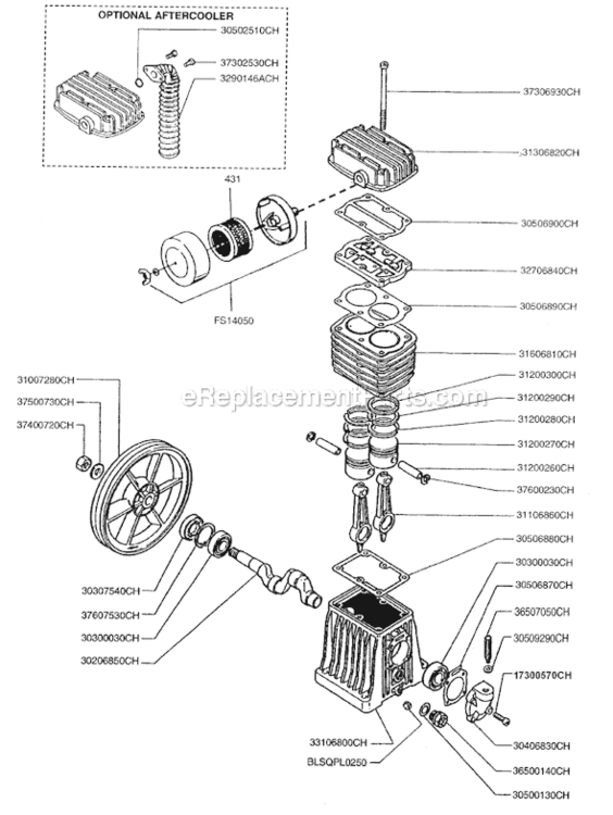 Page A Diagram and Parts List for PMP12K12CH  Rolair Compressor