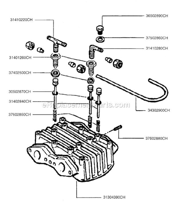 Page B Diagram and Parts List for PMP24K60CHHU  Rolair Compressor