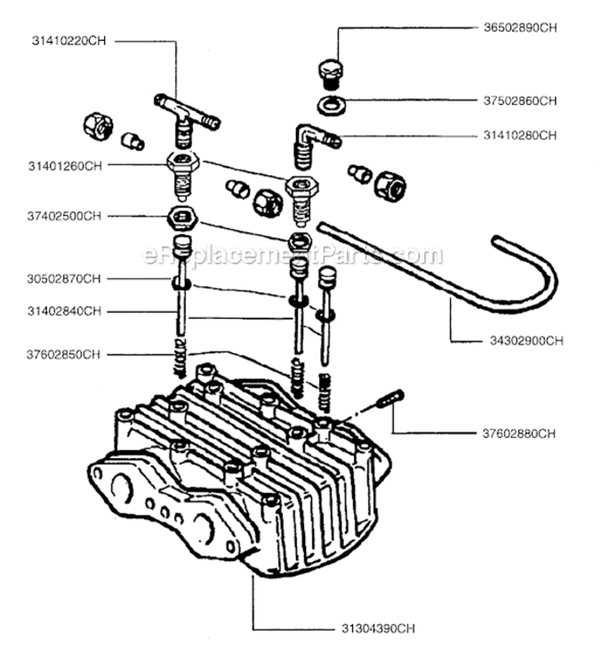 Page A Diagram and Parts List for PMP24K60HU  Rolair Compressor