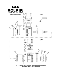 Part Location Diagram of U1003 Rolair Fan (right Side Only)