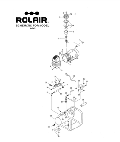 Part Location Diagram of AB500-9 Rolair Intake Filter