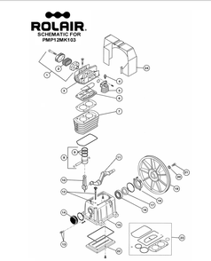 Part Location Diagram of FC317001000 Rolair Air Filter
