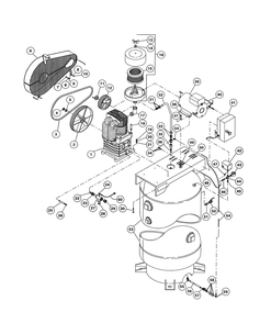 Page 1 Diagram and Parts List for V5112K30  Rolair Compressor