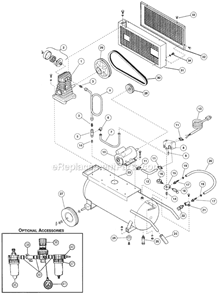 Page A Diagram and Parts List for 5520K17  Rolair Compressor