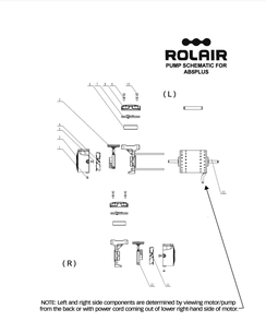 Page 2 Diagram and Parts List for AB5PLUS  Rolair Compressor