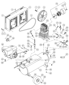 Page A Diagram and Parts List for 6590HK18/20  Rolair Compressor